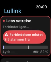 Lullink på Apple Watch: alarmen »Forbindelsen blev afbrudt«