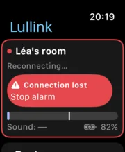 Lullink on Apple Watch: “Connection lost” alarm