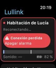 Lullink en el Apple Watch: alarma «Conexión perdida»