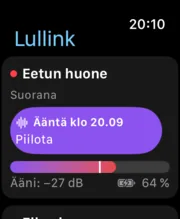 Lullink Apple Watchissa: ääntä havaittu lastenhuoneessa