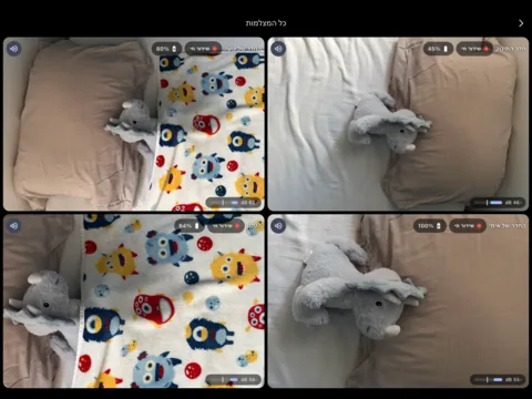 Lullink ב-iPad: ארבעה חדרים במעקב בו-זמנית