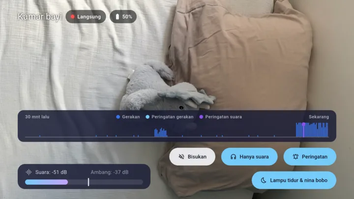 Lullink di Android TV: kamar bayi tampil besar, dengan riwayat suara dan gerakan