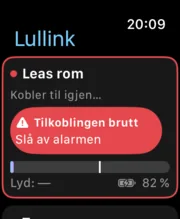 Lullink på Apple Watch: alarmen «Tilkoblingen ble brutt»