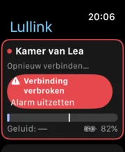 Lullink op Apple Watch: alarm ‘Verbinding verbroken’