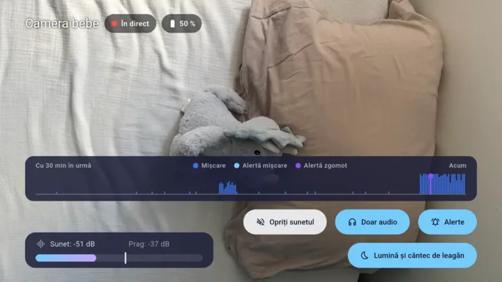 Lullink pe Android TV: camera copilului pe ecranul mare, cu istoricul sunetului și al mișcărilor