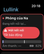 Lullink trên Apple Watch: báo động “Mất kết nối”