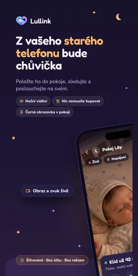 Z vašeho starého telefonu bude chůvička. Položte ho do pokoje, sledujte a poslouchejte na svém.