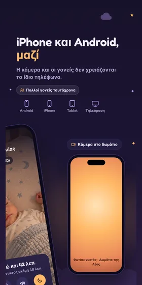 iPhone και Android, μαζί. Η κάμερα και οι γονείς δεν χρειάζονται το ίδιο τηλέφωνο.