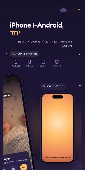 iPhone ו-Android, יחד. המצלמה וההורים לא צריכים את אותו הטלפון.