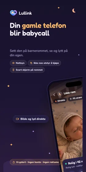 Din gamle telefon blir babycall. Sett den på barnerommet, se og lytt på din egen.