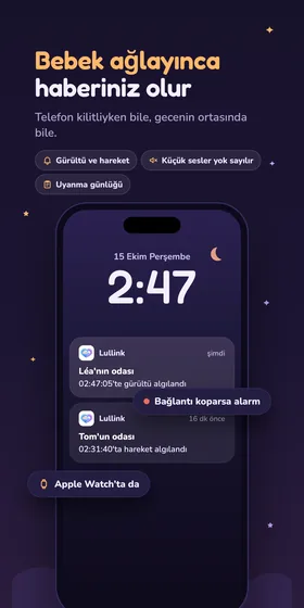 Bebek ağlayınca haberiniz olur. Telefon kilitliyken bile, gecenin ortasında bile.